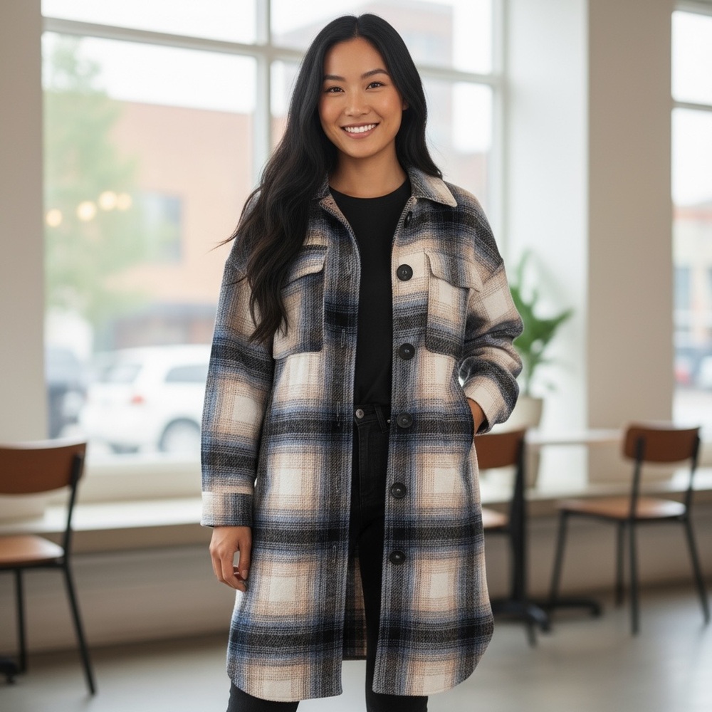 Plaid Shacket size Small